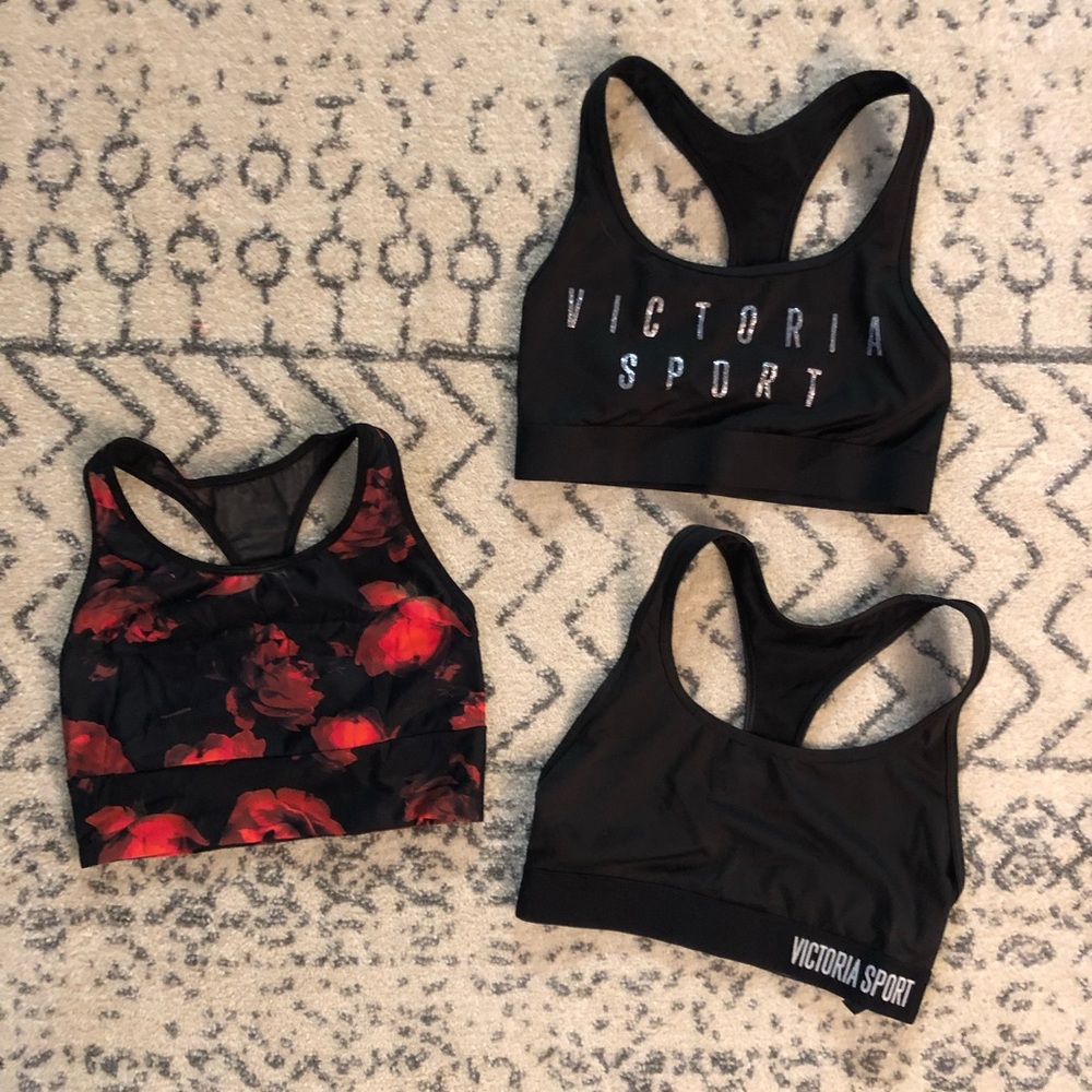 Lot of 3 Victoria’s Secret XS Sports Bras NWOT